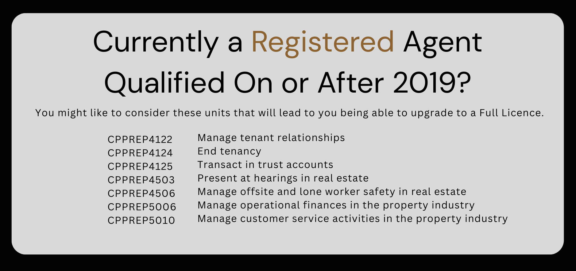Currently a Registered Agent Qualified On or After 2019?