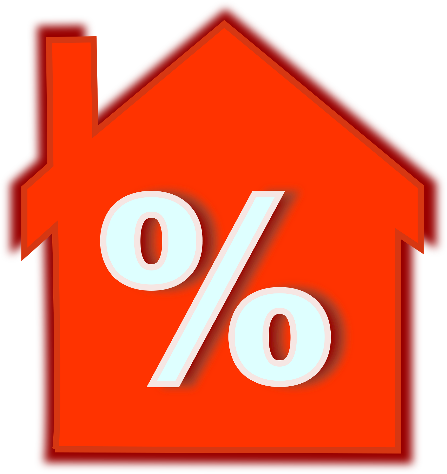House with Percentage sign
